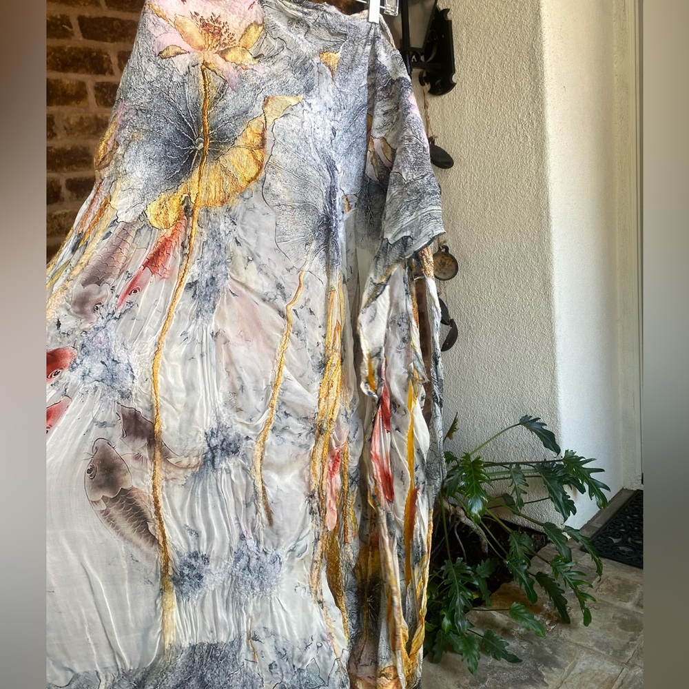 Handmade felted, Silk wrap pants - Picture 8 of 10